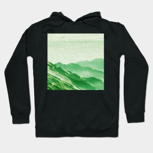 Tropical Green Mountains Oil Effects 3 Hoodie